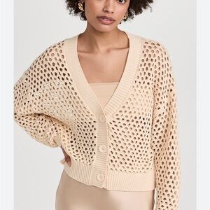 LNA Abi open knit cardigan